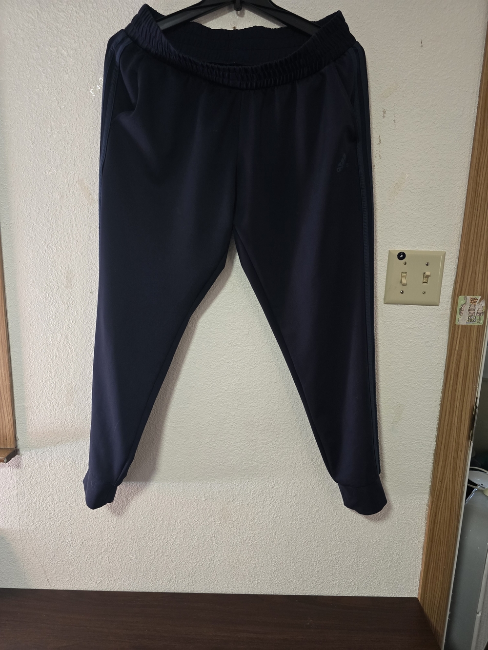adidas Navy Blue Men's Athletic Jogger Sweatpants